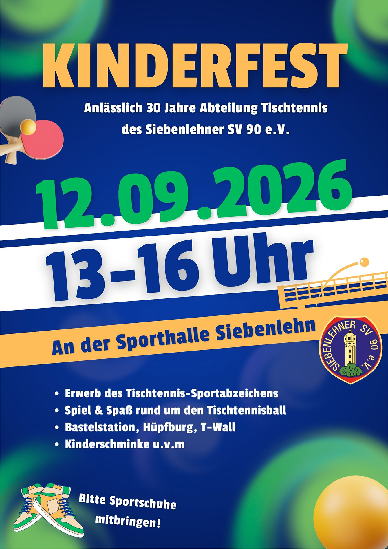 Kinderfest_SSV - Navy and White Illustration Table Tennis Club I